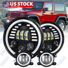 For Jeep Wrangler Jk Jku 2007-2018 Combo Kits 7 Led Headlights 4 Fog Lights For Jeep Wrangler Jk Jku 2007-2018 Combo Kits 7 Led Headlights 4 Fog Lights