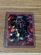 2021-22 Panini Prizm #220 Paul George Red Ice