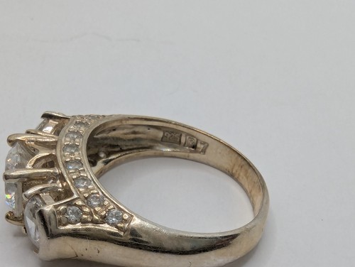 Ross Simons Gold plated Sterling Silver 925 Cubic Zirconia Ring Size 6.75 - 第 5/6 張圖片