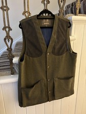 Musto Men’s Lovat Mill Tweed Wool XL Waistcoat Blue Lining Hunting (Worn Once)