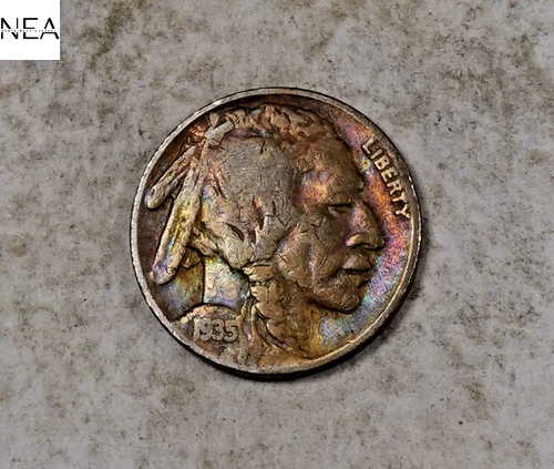 1935 Buffalo Nickel ~ Rainbow Toned ~ ZB305