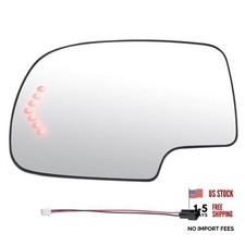 Heated Mirror Glass with Turn Signal Compatible with 2003-2007 Driver Side