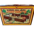Marx Fort Apache Playset 1968 Metal Fold Up Metal Carrier Includes Figures