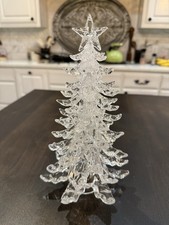 Vintage HOLIDAY ACRYLIC CHRISTMAS TREE 10.5  EUC