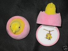 Chickadee Fun Charm Necklace Egg 18 kt gold finish NEW 