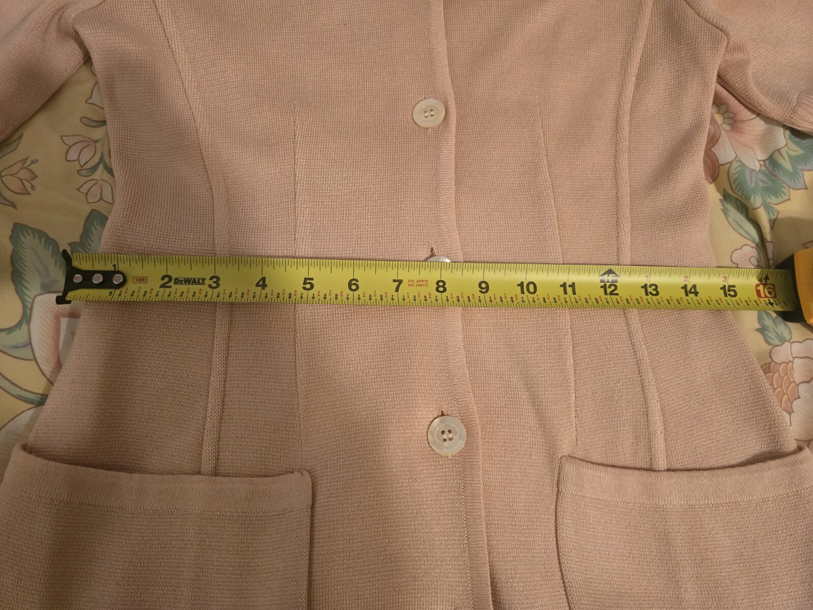 angelo tarlazzi Paris Cardigan Duster Small Soft Peach Color Vintage Dry Clean