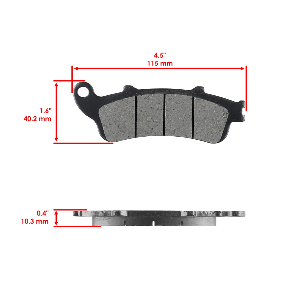 Rear Brake Pads for Honda VTX1800C VTX1800F VTX1800R VTX1800S VTX1800T 2002-2008 - Image 2 of 4