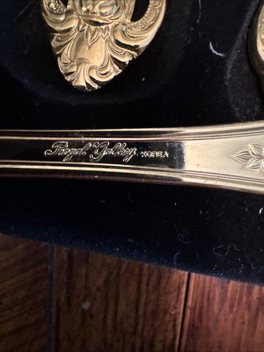 8 Piece Place Setting Gold Plated Royal Gallery M005G Golden Kings Era 1990 NOS - Picture 6 of 24