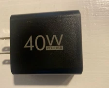 40W Fast Charger Black USB Type C Wall Power Adapter Dual PD + QC3.0 USA Seller