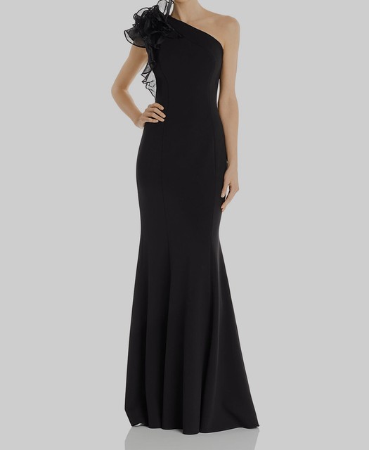 aqua scuba crepe mermaid gown