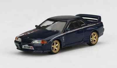 ミニカー MINI GT Nissan Skyline GT-R 32.34 TSM Mini GT 326 Nissan Skyline GT-R R32 Nismo S-Tune Dark Blue RHD