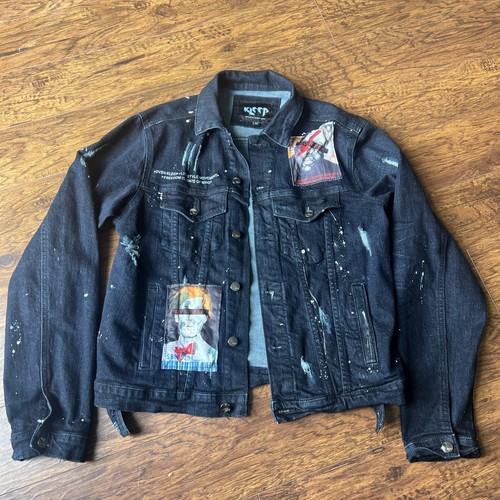Kleep Jacket Denim Distressed Size M mens