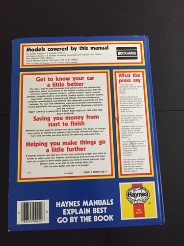 Austin Maestro petrol MG Vanden Plas 1983-87 HAYNES owners workshop manual - Picture 2 of 4