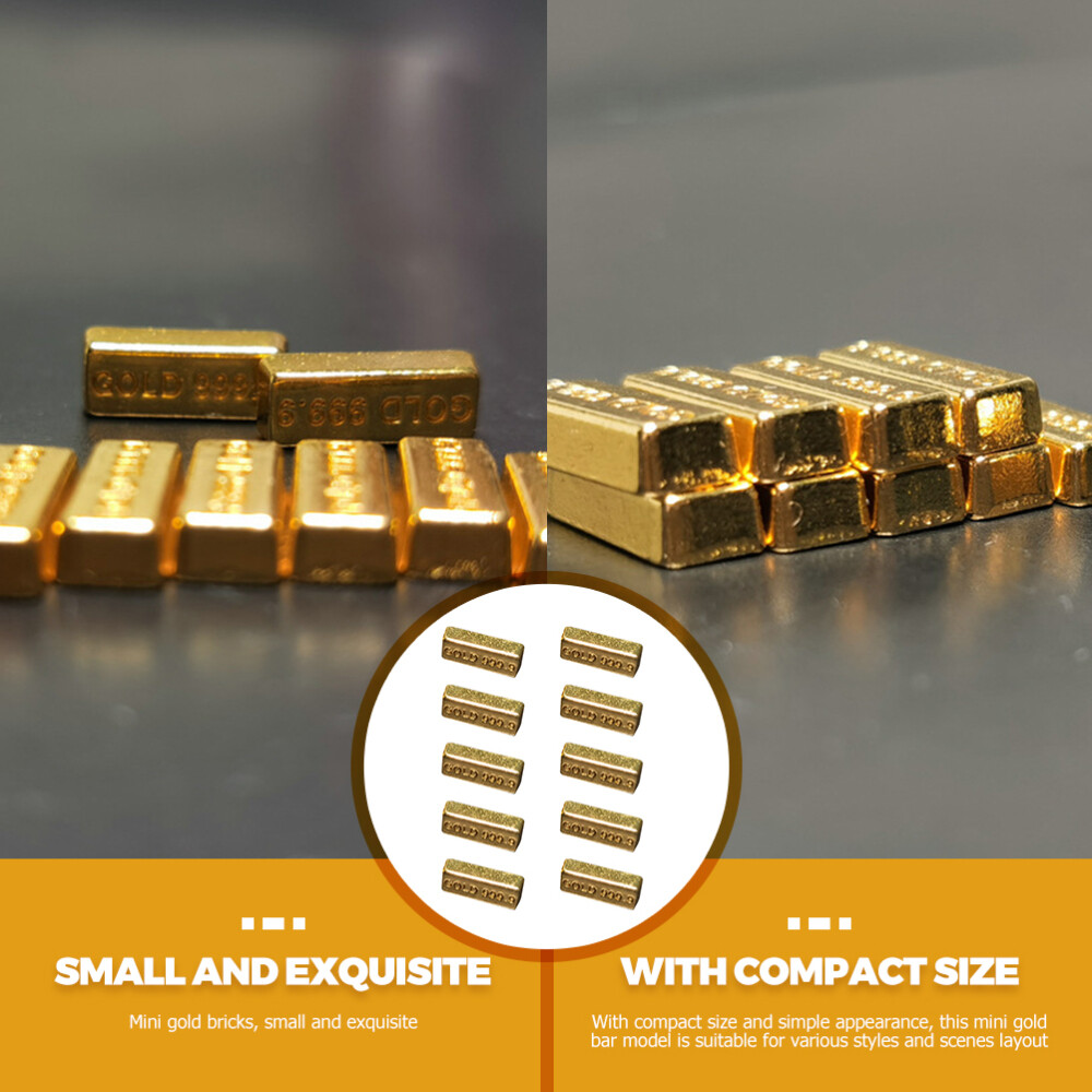Dollhouse Gold Bar Prop 10pcs Mini Models for Display or Play eBay