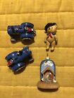hallmark miniature ornaments lot Tractors Nativity Bear