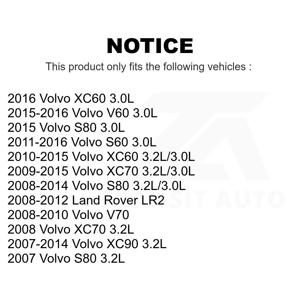 Main Drive Serpentine Belt For Volvo XC60 S60 XC90 XC70 S80 Land Rover