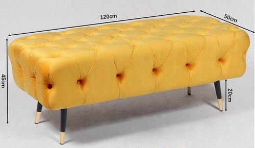 Sunny Decor tufted bed end bench velvet seat/button ottoman 120cm - Picture 35 of 36