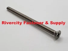 (5) 1/4-20x4 Phillips Flat Head Machine Screws Stainless 1/4x20x4 Bolts 1/4x4
