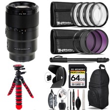 Sony FE 90mm f/2.8 Macro G OSS Lens 7 Piece Filter More - 64GB Kit