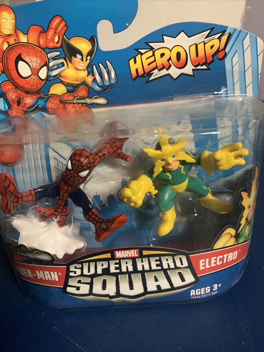 SUPER HERO SQUAD 2009 MARVEL SPIDER-MAN & ELECTRO SET 653569332800