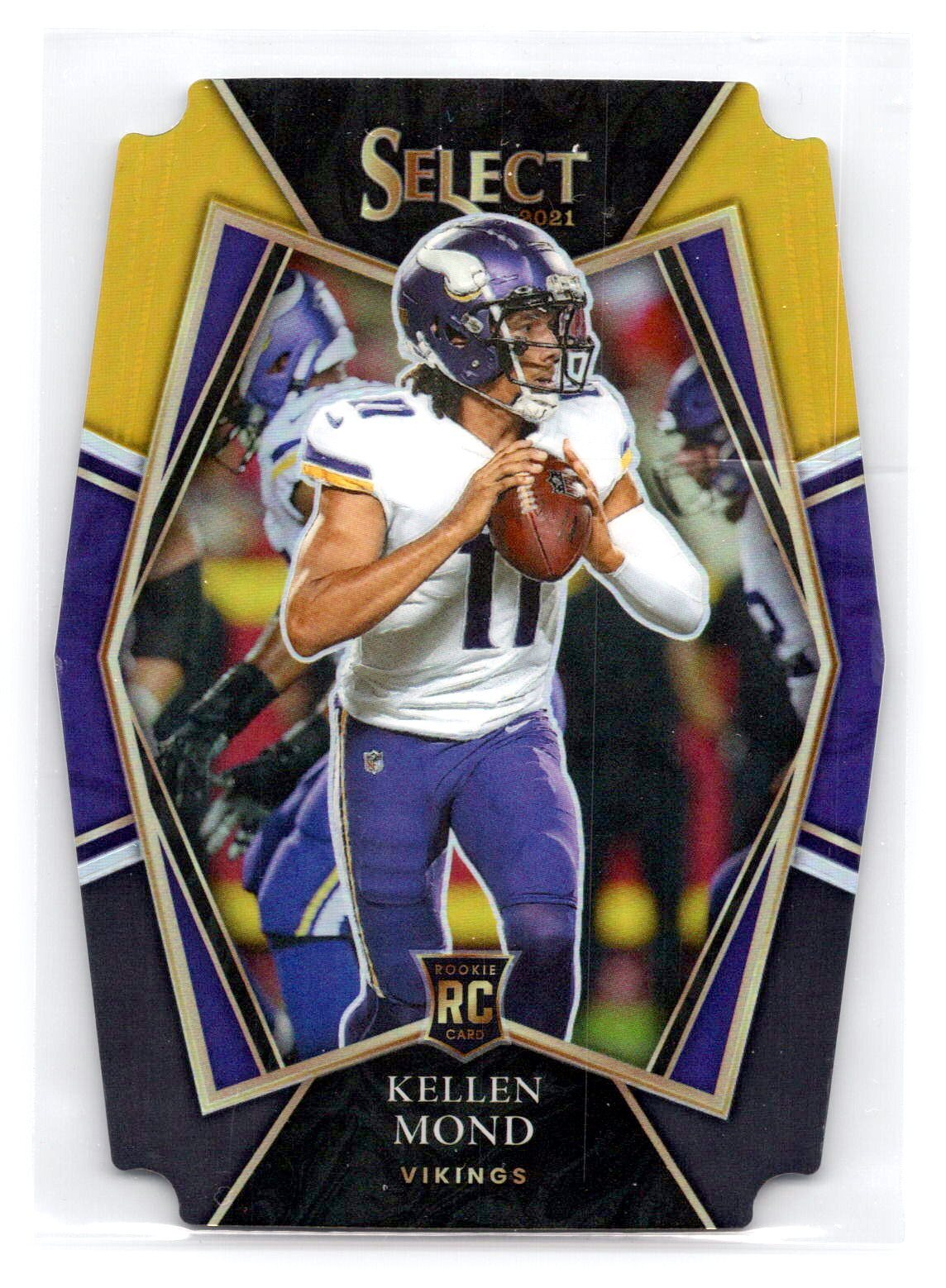 2021 Panini Select #164 Kellen Mond Black and Gold Prizm Die Cut