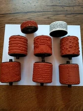 Stampin Up Rollograph Wheels large size Grunge Happy Birthday flowers Hiking