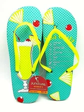 JUNCTURE "PINA COLADA" Women's Mint Green Rubber Flip-Flops Medium (7/8) NWT BX