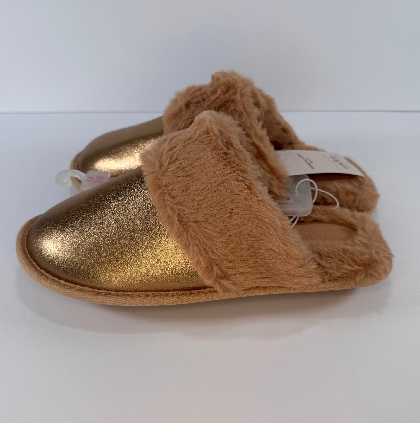 PANTOFOLA D’ORO Auden Ciabatte Donna in Ecopelle Metallizzata Taglia M 7 8