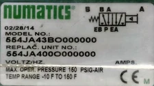Numatics 554JA43BO000000 Solenoid Valve