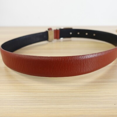 Kangol Belt 28 Brown Leather Silver Buckle Casual Classic Genuine Reddish Unisex Kangol Belt 28 Brown Leather Silver Buckle Casual Classic  main image 2