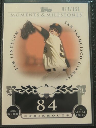 Select your Tim Lincecum /150 - 2008 Topps Moments & Milestones - SF Giants Rare - Picture 48 of 84