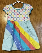 Matilda Jane Girls Let's Get Together Roy G Biv Dress Summer Size 4
