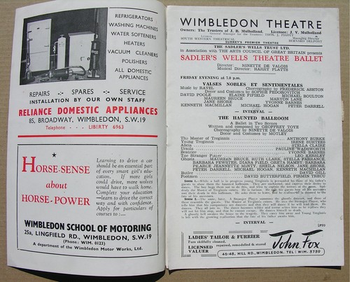 1948 HAUNTED BALLROOM Anthony Burke, Irene Surtees, Leo Kersley, SADLERS WELLS