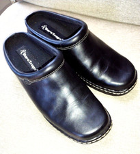 Zapatos Bare Traps Mujer Sin Cordones Mules Talla 6M Cuero Negro Parte Superior