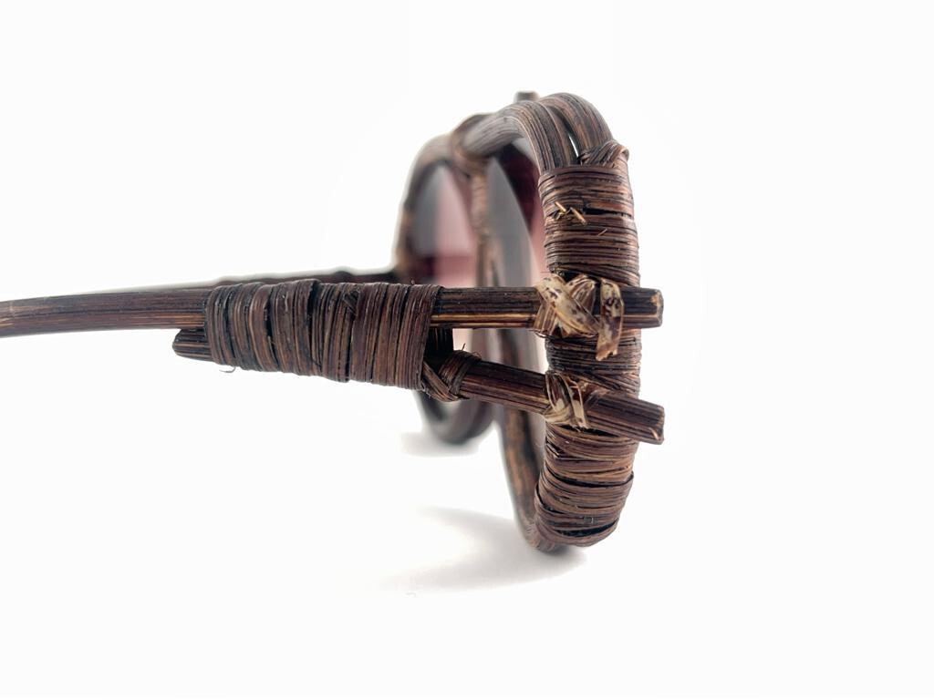 VINTAGE OLIVER GOLDSMITH BAMBOO RATAN 70'S ULTA RARE HANDMADE