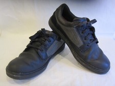 Skechers WORK Slip Resistant/Air Cooled/Memory Foam Black Leather Shoes Men's 9