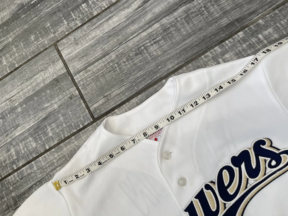 Camiseta deportiva firmada por Ryan Braun auténtica de los Milwaukee Brewers número 8 talla pequeña Foto 4 de 4