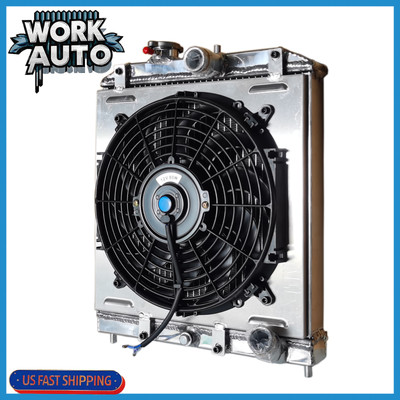 Aluminum Radiator & Shroud Fan Fit 1992-2000 Acura Integra & Honda Civic/Civic