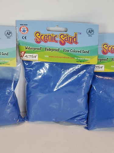 ACTIVA Scenic Sand 4-Pounds Dark Blue Waterproof, Fadeproof, DIY Fine Sand New - Picture 3 of 4