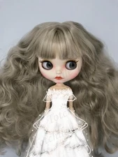 Takara 12" Neo Blythe Nude doll silvery curly hair makeup dudu lips Joint body