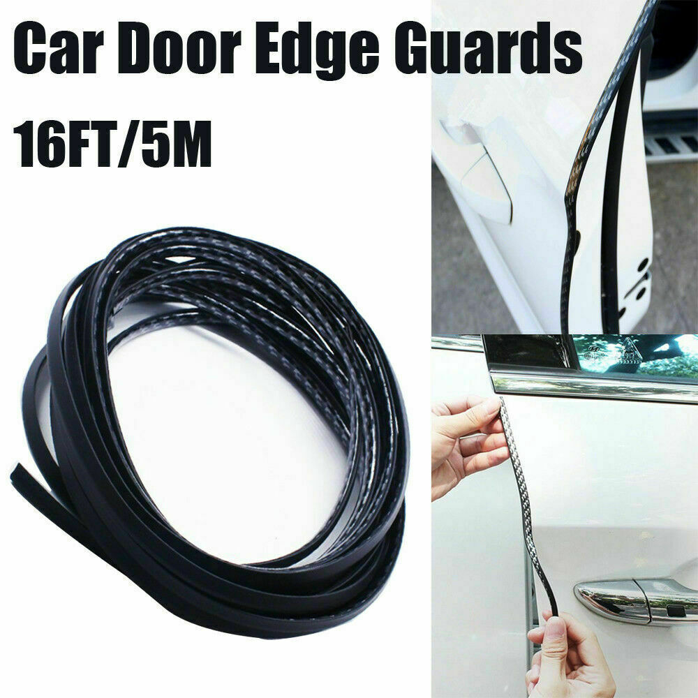 Car Door Edge Guard U Shape Carbon Fiber Black Seal Protector Auto
