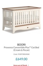 Used Boori  Provence Convertible CotBed with double bed (Cream & Pecan)
