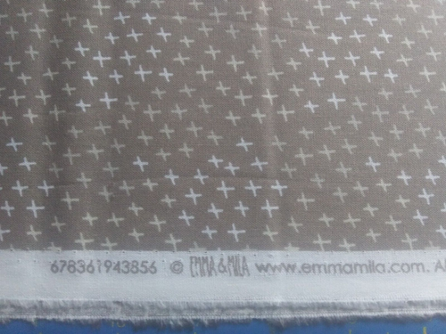 Trapunta tessuto cucito cotone ex croce tonale bianco tortora ~ Emma Mila ~ 2-1/3 iarde x 44" - Foto 4 di 4