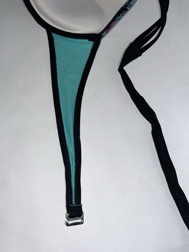 Tahiti Bikini Top size XL in Bathing suit Swimsuit Paisley Bling Push-up Padded - Picture 14 of 22