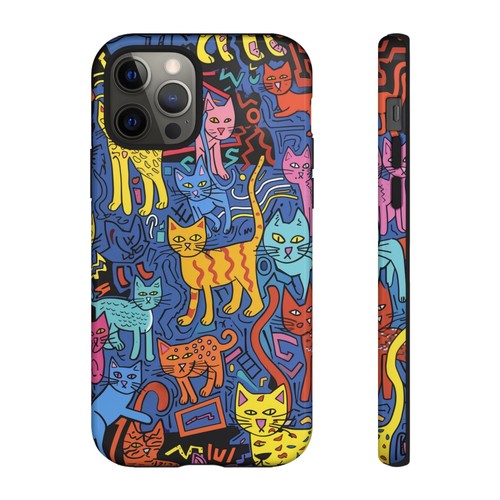 Cat Abstract Art Illustration Phone Case for iPhone, Samsung Galaxy, Pixel - 第 77/175 張圖片