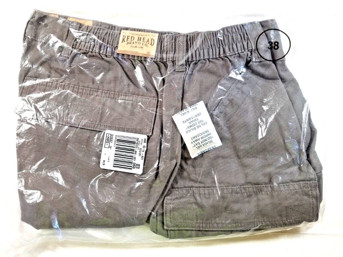 Redhead men SHORTS 38 Beachcomber Gray Utility Camp Cargo Military NIP