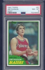 1981 TOPPS #87 WEST JIM PAXSON PSA 8 NM MINT  ROOKIE CARD NEW PSA CASE