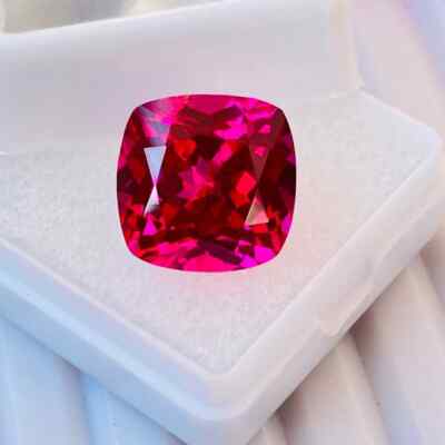 A+ Natural Pink Ruby Burma 9.98 Ct+ EGL Certified Loose Cushion Cut HG Gemstone