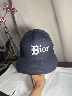 Rare Dior X Detroit Tigers Colab New Era 5950 Hat Cap Sz 7 1/8
