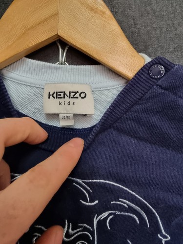 Kenzo Kids 2A/86 Sweatshirt & Pants Set Blue Elephant Logo Baby Outfit - Foto 7 di 15